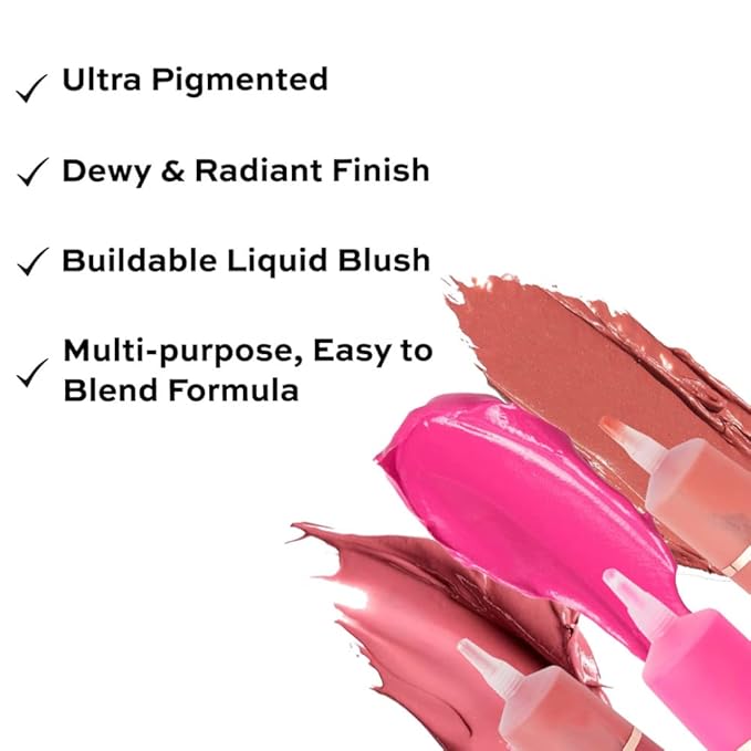 Revolution Beauty, Superdewy Liquid Blush, Richly Pigmented & Buildable, Blendable Formula, You Got Me Blushing, 0.5 Fl. Oz.