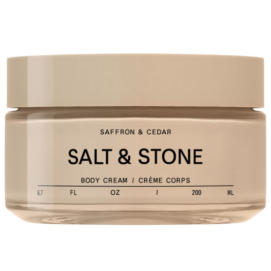 Salt & Stone Body Cream – Saffron & Cedar | Hydrating Formula with Seaweed Extracts, Spirulina & Squalane | Deep Hydration, Skin Barrier Support & Healthy Glow | for all Skin Types (6.7 fl oz)-BrightBean Baby