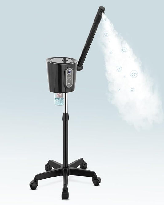 Kingsteam Professional Facial Steamer with Ozone - Ionic Nano Hot Mist Steamer with Large Capacity and 30-Min Timer for Estheticians, Beauty Salons, and Home Skin Care Use-BrightBean Baby