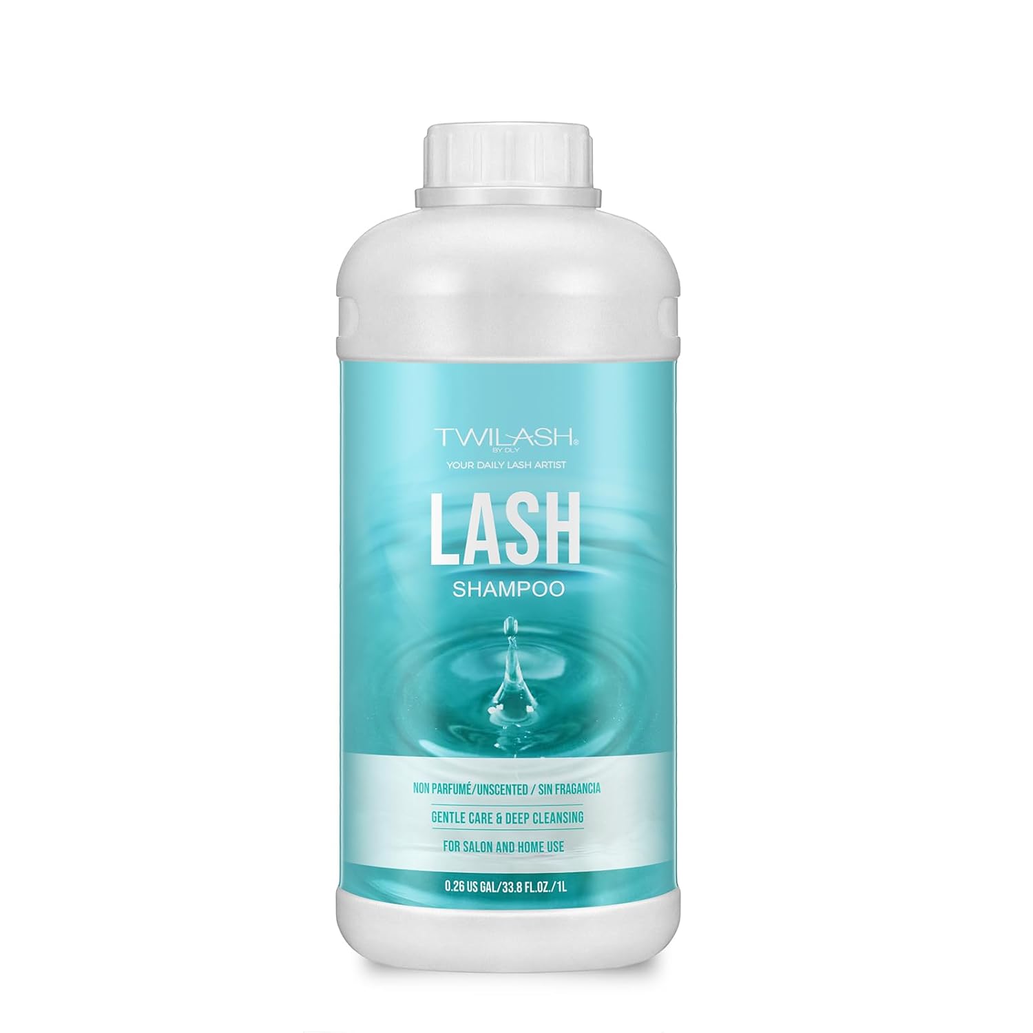 Lash Shampoo Bulk, Eyelash Cleanser for Extensions 1 Liter, Safe Makeup Remover, Non-irritating or Burning Formula Eyelid Foaming Cleanser for Professional Salon and Home Use (Unscented-1L)-BrightBean Baby