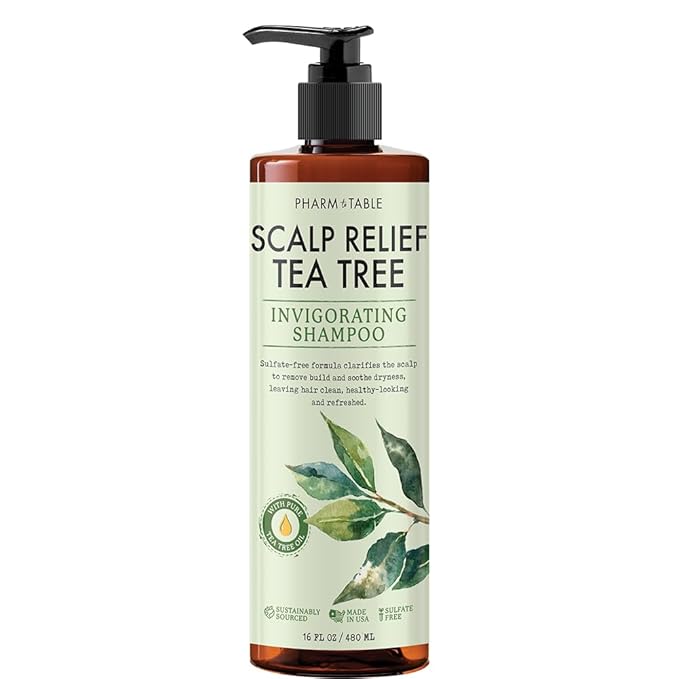 Tea Tree Shampoo For Men and Women, Deep Cleansing Sulfate-Free Formula - Relief for Dry Itchy Scalp - Infused with Tea Tree oil, Mint, Biotin and Vitamin E, 16.2oz-BrightBean Baby