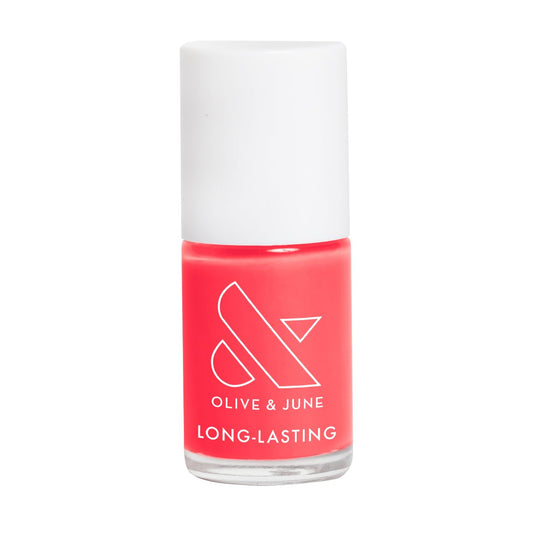 Olive & June Long Lasting Nail Polish | Gel-Like Finish No Lamp Needed | Lasts up to 10 days | Salon-Quality Color at Home | Vegan Cruelty-Free Chip-Resistant Shine |Maine Character Energy Lobster Red-BrightBean Baby