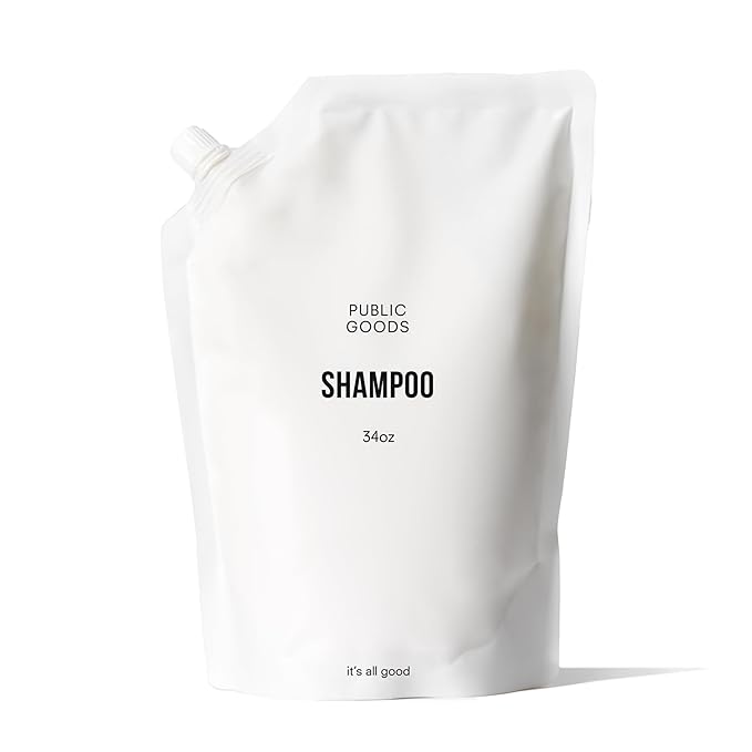 Public Goods Shampoo for Women & Men | Natural Gentle Shampoo to Cleanse & Nourish All Hair Types | Made with Organic Essential Oils | Sulfate & Paraben Free | Vegan | Made in Canada | 34 Fl Oz Refill-BrightBean Baby