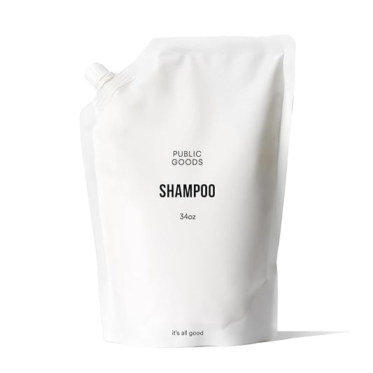 Public Goods Shampoo for Women & Men | Natural Gentle Shampoo to Cleanse & Nourish All Hair Types | Made with Organic Essential Oils | Sulfate & Paraben Free | Vegan | Made in Canada | 34 Fl Oz Refill-BrightBean Baby
