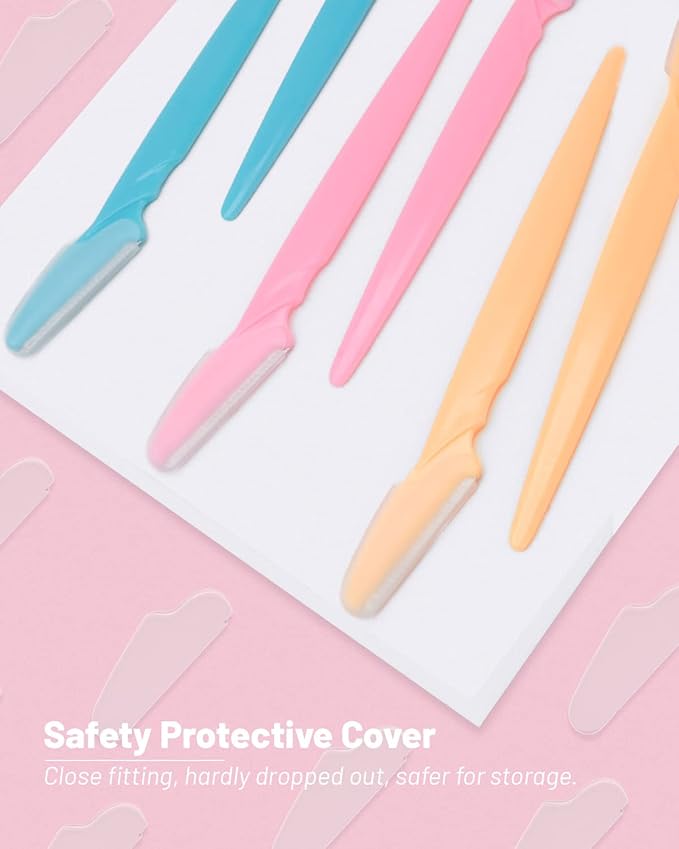 Eyebrow Razor for Women, 12 Pcs Dermaplaning Tool for Face Professional, Face Razor for Women Facial Hair Remover-BrightBean Baby