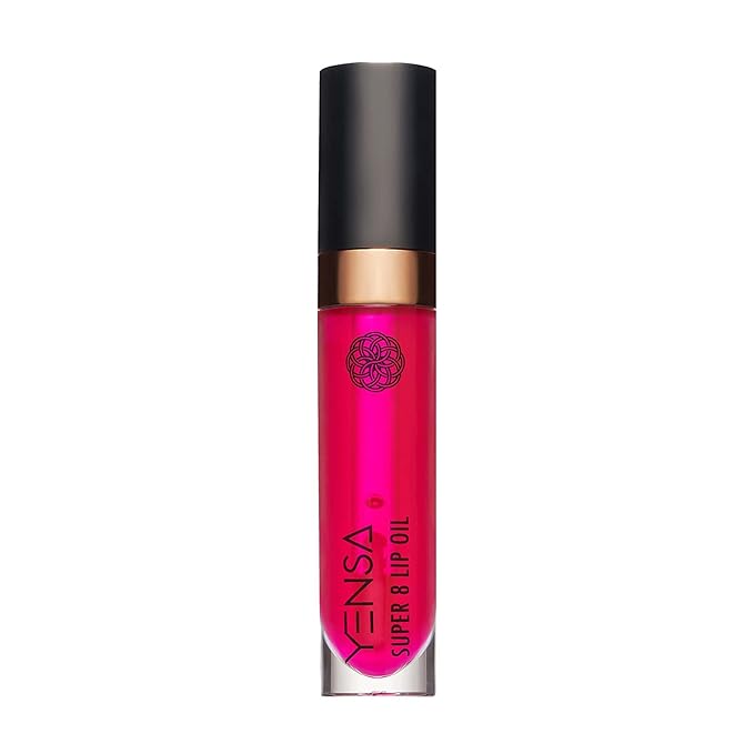 YENSA Super 8 Lip Oil, Natural Korean Moisturizing Gloss, No-Sticky Transparent Formula For Hydrating Lip Care (Pink Shine) .22 fl oz-BrightBean Baby