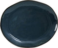 Tuxton China GAN-023 Platter, 13-1/4" x 11", Oval, Microwave and Dishwasher Safe, Oven Proof, Fully Vitrified, Ceramic, TuxTrendz, Artisan, Night Sky, Pack of 12