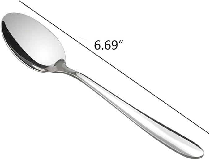 Kekow 12-Piece Stainless Steel Dessert Spoons