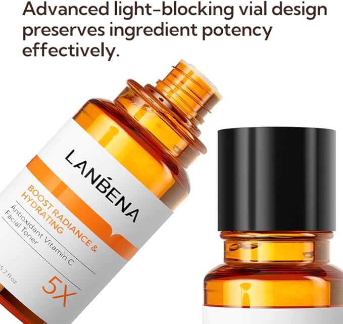 Toner for Face, LANBENA Vitamin C Face Toner, Brightens and Balances pH, Hydrating Face Toner for Women, Facial Toner with Hyaluronic Acid, Non-Alcoholic 150ML-BrightBean Baby