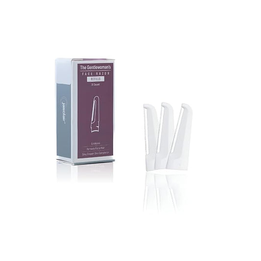 Dermaplaning Refill Blades - 3 Count, Compatible with Gentlewoman’s Face Razors, Smooth and Gentle Exfoliating Facial Razor for Women, Premium Peach Fuzz Removal