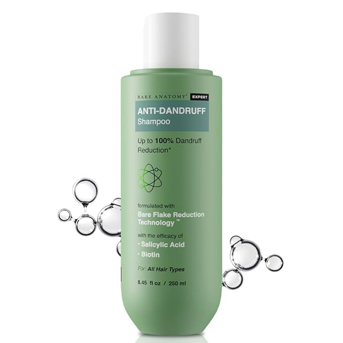 Bare Anatomy Expert Anti-Dandruff Shampoo Targets Oily Scalp And Sheds Dry Flakes Clears away dandruff flakes Relieves from excessive oil 8.4 Ounce-BrightBean Baby