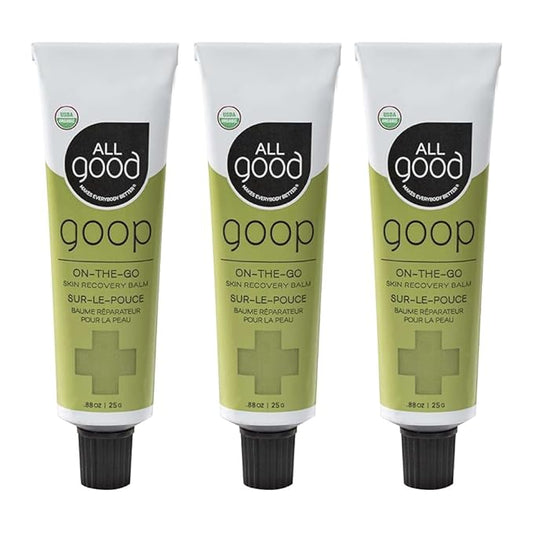 All Good Goop on the Go - Chafing Cream, Dry Skin Salve, Cracking Lip Moisturizer - Soothes, Hydrates & Calms - Travel Size Recovery Balm 1oz (3-pack)-BrightBean Baby