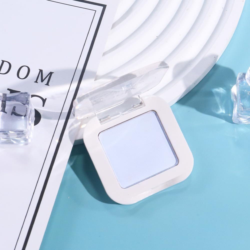 Kaely Pressed Single Eyeshadow Makeup, Light Blue Monochrome Matte Eye Shadow for Older Women, Neutral Powder Eyeshadow Palette Pigmented Waterproof, sombras para ojos, Lightweight Blendable, 22-BrightBean Baby