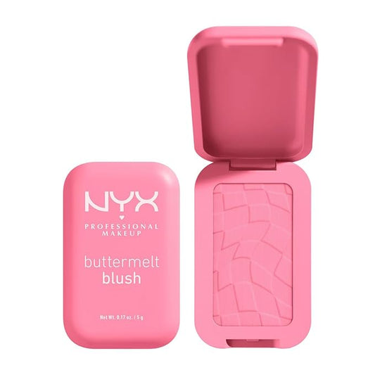 NYX PROFESSIONAL MAKEUP Buttermelt Powder Blush, Fade and Transfer-Resistant Blush, Up to 12HR Make Up Wear, Vegan Formula - Butta Together-BrightBean Baby