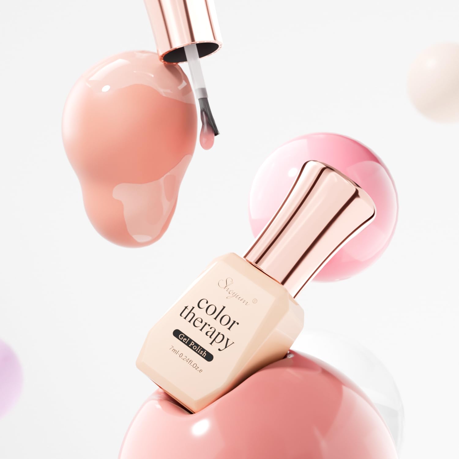 Jelly Pink Gel Nail Polish Set of 10 Colors Nude Gel Polish Kit UV LED Soak Off Nail Polish Gel Home DIY Manicure Nail Art Salon Varnish-BrightBean Baby