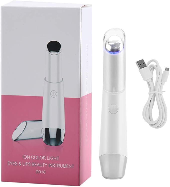 Eye Face Massage Tool Wand Pen, Portable Electric Eye Lift Wand Heated Warm Eye Lip Massager Vibration Skin Care Tool for Eyes-BrightBean Baby