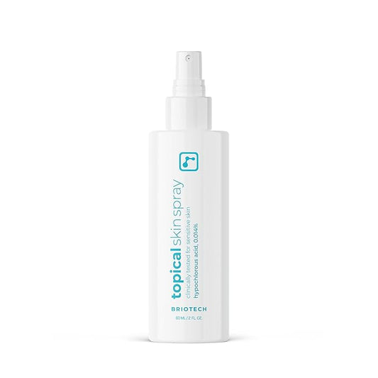 BRIOTECH Topical Skin Spray, Hypochlorous Acid Spray for Sensitive Skin, HOCl Facial Mist, Full Body Support Against Irritation, Calm Redness, Soothe Foot & Scalp, 2 oz Travel Size-BrightBean Baby
