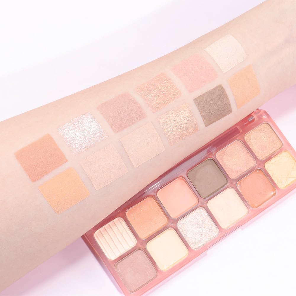 AMY'S DIARY 12Color Light Pink Purple Eyeshadow Palette, Long-Lasting, and Highly Pigmented. Elevate Your Eye Makeup– Unleash Your Unique Style (05#)-BrightBean Baby