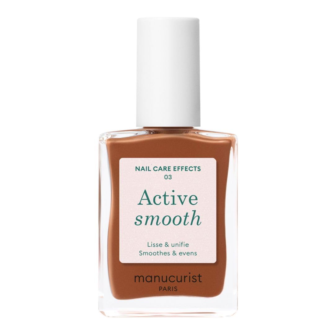 Manucurist Active Smooth™ 03 Nail Concealer Polish & Care - 2 in 1 Nude Nail Polish : Nail Strengthener and Growth - Nail Concealer - Ridge Filler for Nails - Natural Nail Polish - Bronze Finish-BrightBean Baby
