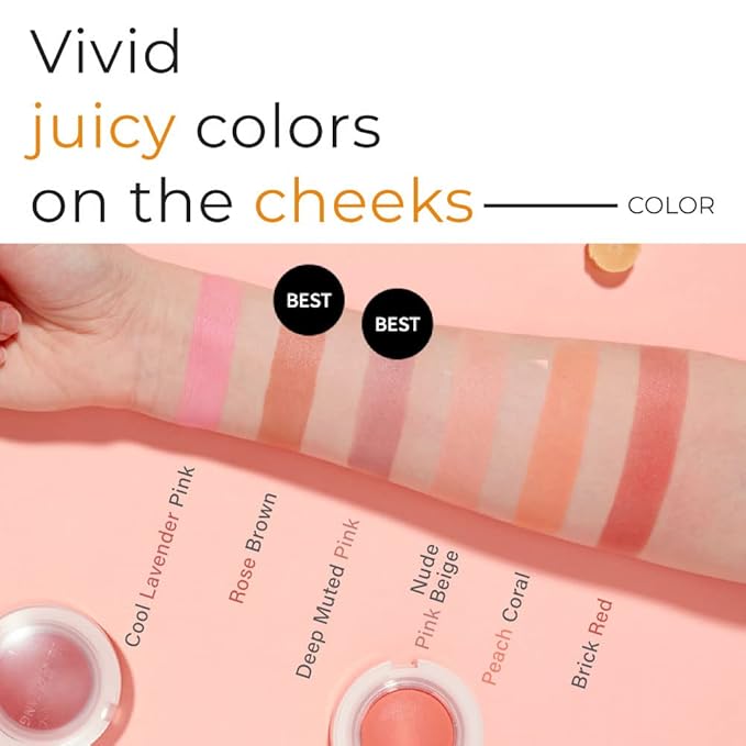 A'PIEU Juicy-Pang Jelly Blusher [BE01] (0.17 oz) - Soft Touch Cheek Color with Creamy Powdery Texture for Natural Dewy-Finish, No Fall-Out.