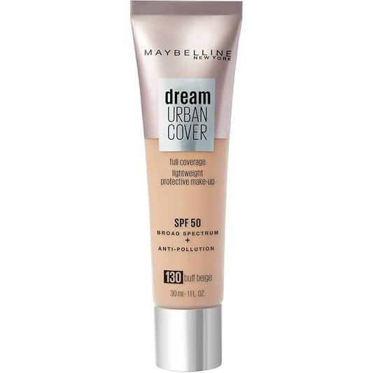 Maybelline Dream Urban Cover Full Coverage Foundation 30ml - 130 Buff Beige-BrightBean Baby