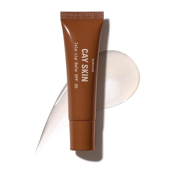 Cay Skin Isle Lip Balm SPF 30 – High Shine, Hydrating + Sheer Lip Gloss in Vanilla Brown Sugar Flavor – Formulated with Natural Ingredients for All Skin Tones – Clear-BrightBean Baby