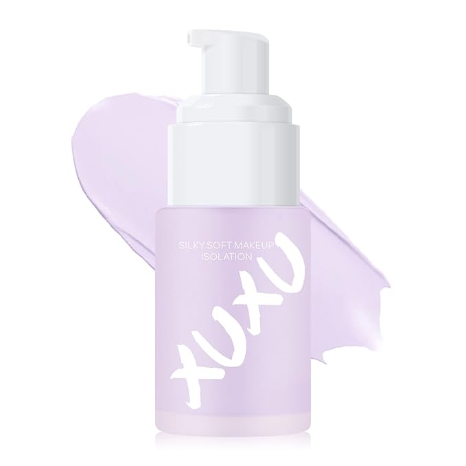 Purple Color Correcting Makeup Primer, Tinted Face Primer Moisturizer Neutralize Skin Tone Brighten Blur Pores Hydrate Makeup Pore Primer Base Tone Correct- Dream Purple 30ML-BrightBean Baby