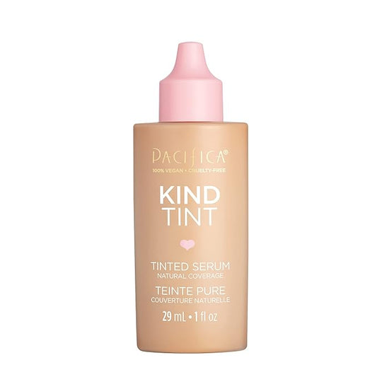 Pacifica Beauty Kind Tint Tinted Serum, Skincare, Vegan Collagen, Hyaluronic Acid, Vitamin C, Niacinamide, Caffeine, Hydrating, Lightweight Foundation, Natural Dewy Skin, Shade 17, 1 fl oz (1 Count)-BrightBean Baby