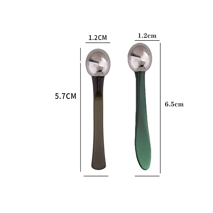 2 PCS Portable Eye Serum Cream Applicator Eyes Massage Tool, Can Be Used As Eyes Cream Spoon, Reduce Eye Swelling Flannel small gift bag-BrightBean Baby