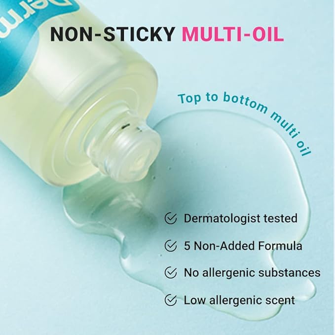 Derma B | Intensive Barrier Multi Body Oil | Moisturizing Non-Sticky Multi-Use Oil After Shower | 10 Botanical Skin Oil for Sensitive Skin | Korean Body Oils for Women & Men | 4.56 fl oz (135ml)-BrightBean Baby