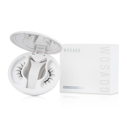 Soft Magnetic Eyelashes Kit with Applicator, No.14 Frost Black, Reusable Glue-free Wispy Magnetic Lashes, Cruelty-free False Lashes, Waterproof, Lightweight, Suit for Heavy Makeup-BrightBean Baby