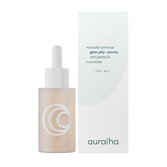 Auraiha Glow Jelly Highlighting Serum - Jojoba & Cucumber Infused Superfood Elixir - Intense Hydration for Radiant, Healthy Glow - Vegan - 1 fl oz (sunrise, 1oz)-BrightBean Baby