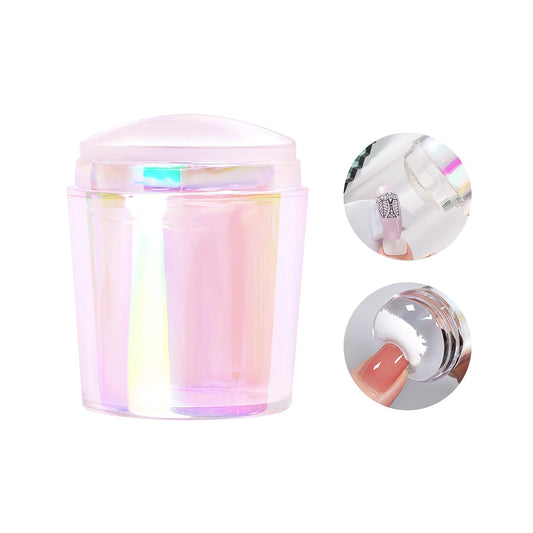 Nail Art Stamper Clear Silicone Stamping Jelly with Scraper - Transparent Nail Decor Tool for DIY Manicure-BrightBean Baby