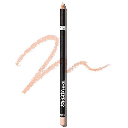 THESAEM Cover Perfection Concealer Pencil – Non Comedogenic spot Eraser - Conceal Blemish,Aging Spot,Acne&Freckle – Multi-Use Under Eye Concealer for Dark Circle,1.4g (1.0 Clear Beige)-BrightBean Baby