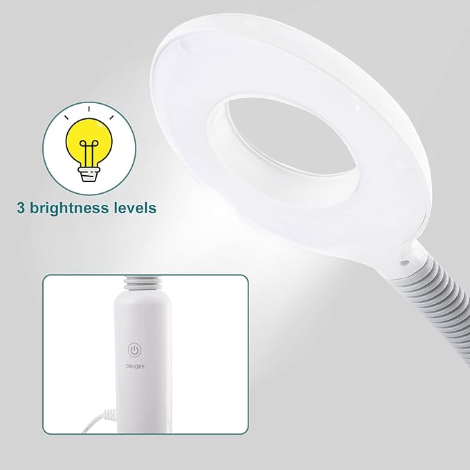 Winado 2 in 1 Professional Facial Steamer with 5X Magnification Lamp & Touch Screen, Esthetician Steamer Humidifier Face Spa Mist Steam for Home Beauty Salon, Personal Skin Care Deep Cleaning, White-BrightBean Baby