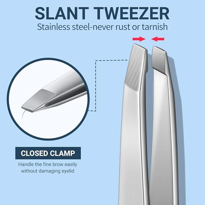 TsMADDTs Blackhead Remover Tools, Ingrown Hair Tweezers, Pimple Popper Tool Kit, Blackhead Extractor, Eyebrows Tweezers for Women Facial Hair Razors-BrightBean Baby