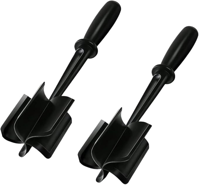 Ground Beef Chopper Tool, Meat Chopper, Hamburger Smasher Tool, Meat Masher Kitchen Tool, High Temperature Resistance, Scratch Resistant(2PC)