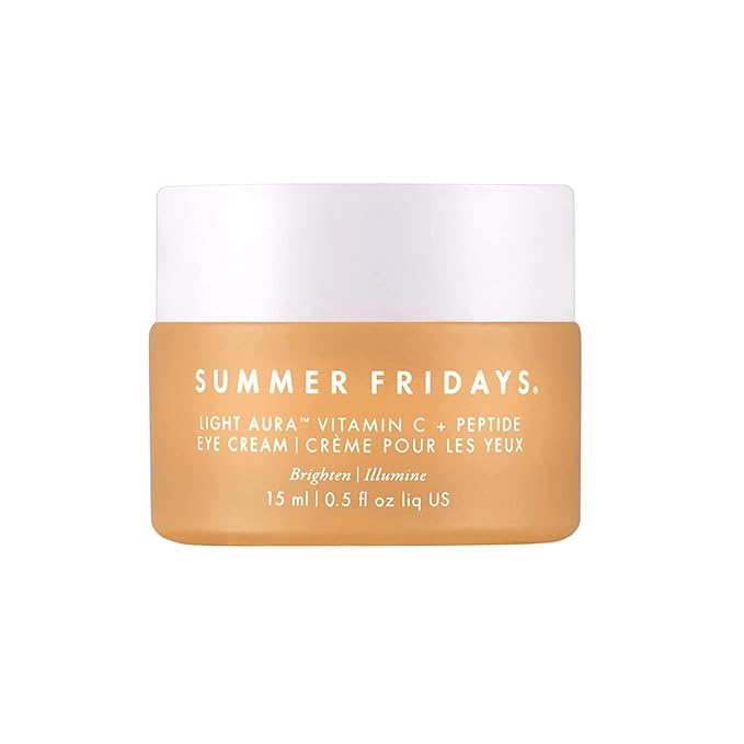 Summer Fridays Light Aura Vitamin C + Peptide Eye Cream - Brightening Eye Cream with an Illuminating and Hydrating Formula (0.5 Fl Oz)-BrightBean Baby