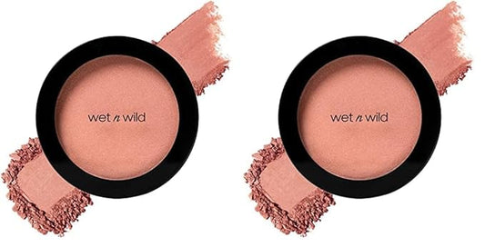 wet n wild Color Icon Blush, Effortless Glow & Seamless Blend infused with Luxuriously Smooth Jojoba Oil, Sheer Finish with a Matte Natural Glow, Cruelty-Free & Vegan - Pearlescent Pink(Packaged)-BrightBean Baby