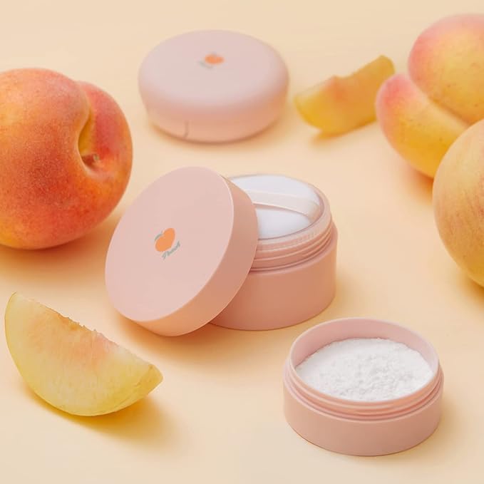 SKINFOOD Peach Cotton Multi Finish Powder 5g - Korean Peach Extract & Calamin Sebum Control Face Powder - Silky Setting Powder - Setting Powder for Oily Skin - Sweet Peach Scent for Soft Skin-BrightBean Baby