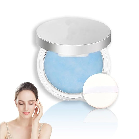 Chillab Lavender Matte Powder,Oil Control Face Pressed Powder Face Setting Powder with Mini Powder Puff for Silky Flawless Long-Lasting Lightweight Skin-friendly Face Cosmetics (Floating Cloud)-BrightBean Baby