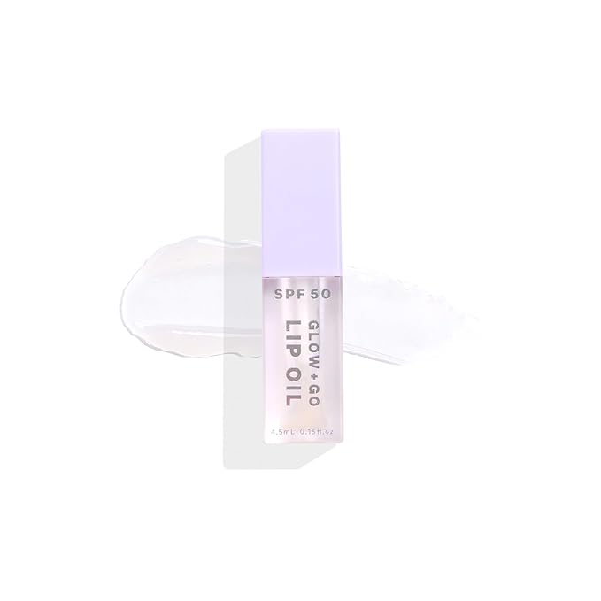 SPF50 Glow & Go Lip Oil: Lip Oil with SPF, Moisturizes and Protects Lips, 4.5ml in Coconut-BrightBean Baby