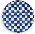 MACKENZIE-CHILDS Enamel Serving Platter, Decorative Serving Platter for Food, 16 Inches, Blue-and-White Royal Check