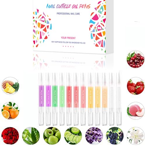 12pcs Cuticle Oil Pen Sweet Almond Nail Growth Serum and Repair Treatment Hydrating Oil for Dry Cuticles and Skin Cuticle Buddy Revitalize Nails with Radiant Cosmetics' Nail Growth Oil-BrightBean Baby