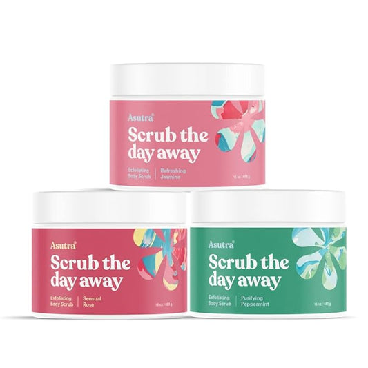 ASUTRA Dead Sea Salts Essential Oil Body Scrub Bundle – 3, Full-Size 16 oz Body Scrubs – Refreshing Jasmine, Sensual Rose, Purifying Peppermint – Ultra Hydrating, Gentle, and Moisturizing-BrightBean Baby