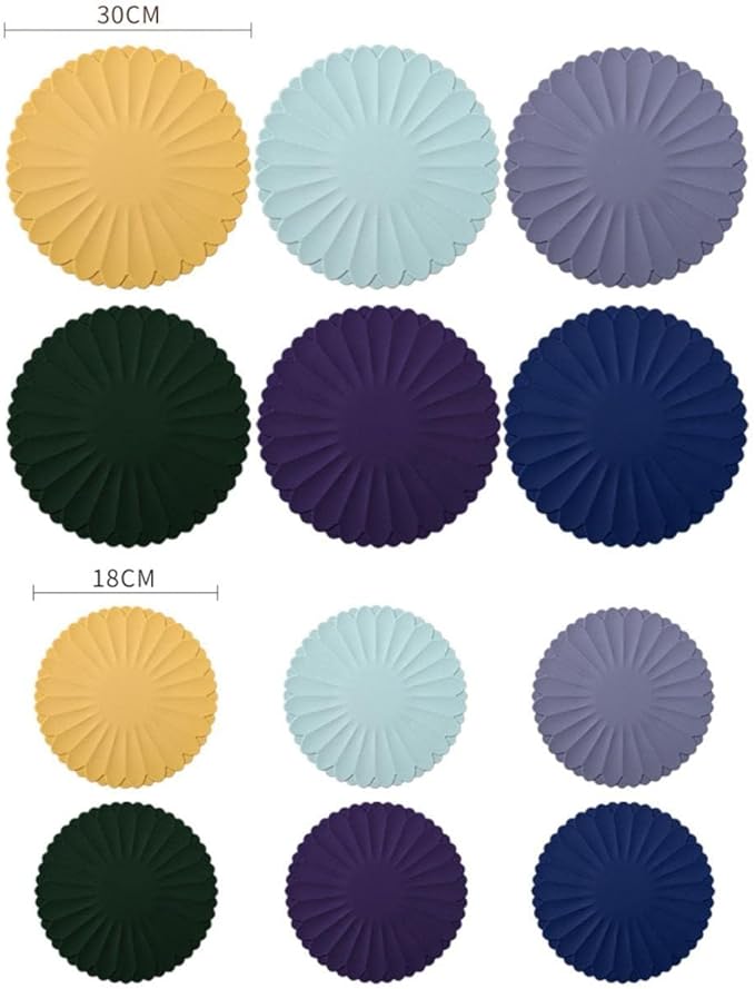 Heat-Resistant Silicone Trivet Mats, Non-Slip Hot Plate Holder for Kitchen Countertops & Dining Table, Reusable Pot Holder Pad with Secure Grip, Dishwasher Safe (Blue, Diameter: 18cm/7.09")