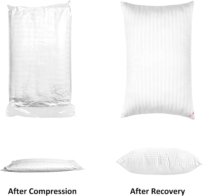 EIUE Hotel Collection Bed Pillows King Size - Down Alternative 2 Pack White