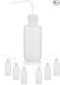 6pcs of Economy Wash Bottles, Vol.500ml (17oz), Narrow-Mouth, Self-Venting Safety Wash Bottles, LDPE Material,IN-WBN500