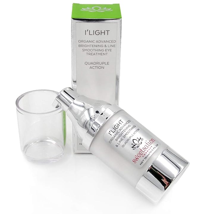 Sweetsation Therapy/YUNASENCE ILIGHT Organic Advanced Illuminating & Line Smoothing Eye Treatment, 0.5oz. For Dark Circles, Puffiness, Fine Lines.-BrightBean Baby