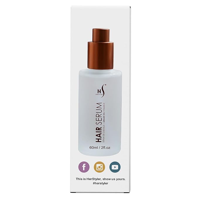 Herstyler Argan Oil Serum for Natural Shine - Anti-Frizz Straightening Serum for Damaged Tresses (Pack of 2)-BrightBean Baby